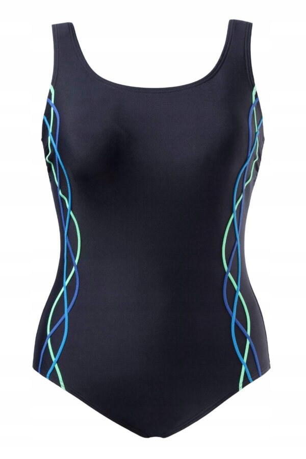 ULLA POPKEN strój kąpielowy jednoczęściowy wielokolorowy rozmiar 7XL