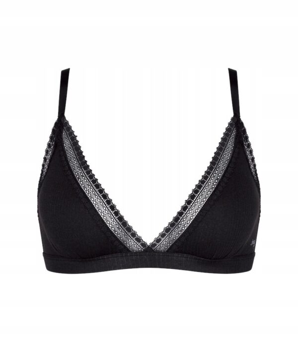 Sloggi biustonosz braletka czarny GO Ribbed Bralette rozmiar XS