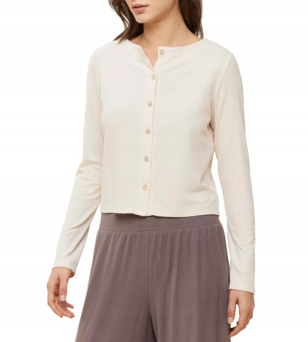 TRIUMPH NATURAL SPOTLIGHT RIB CARDIGAN sweter zapinany na guziki r. 40