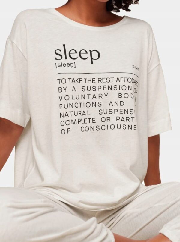 Triumph piżama damska bawełna dwucześciowa Sets PK SSL 10 CO/MD, Ecru 38(M)